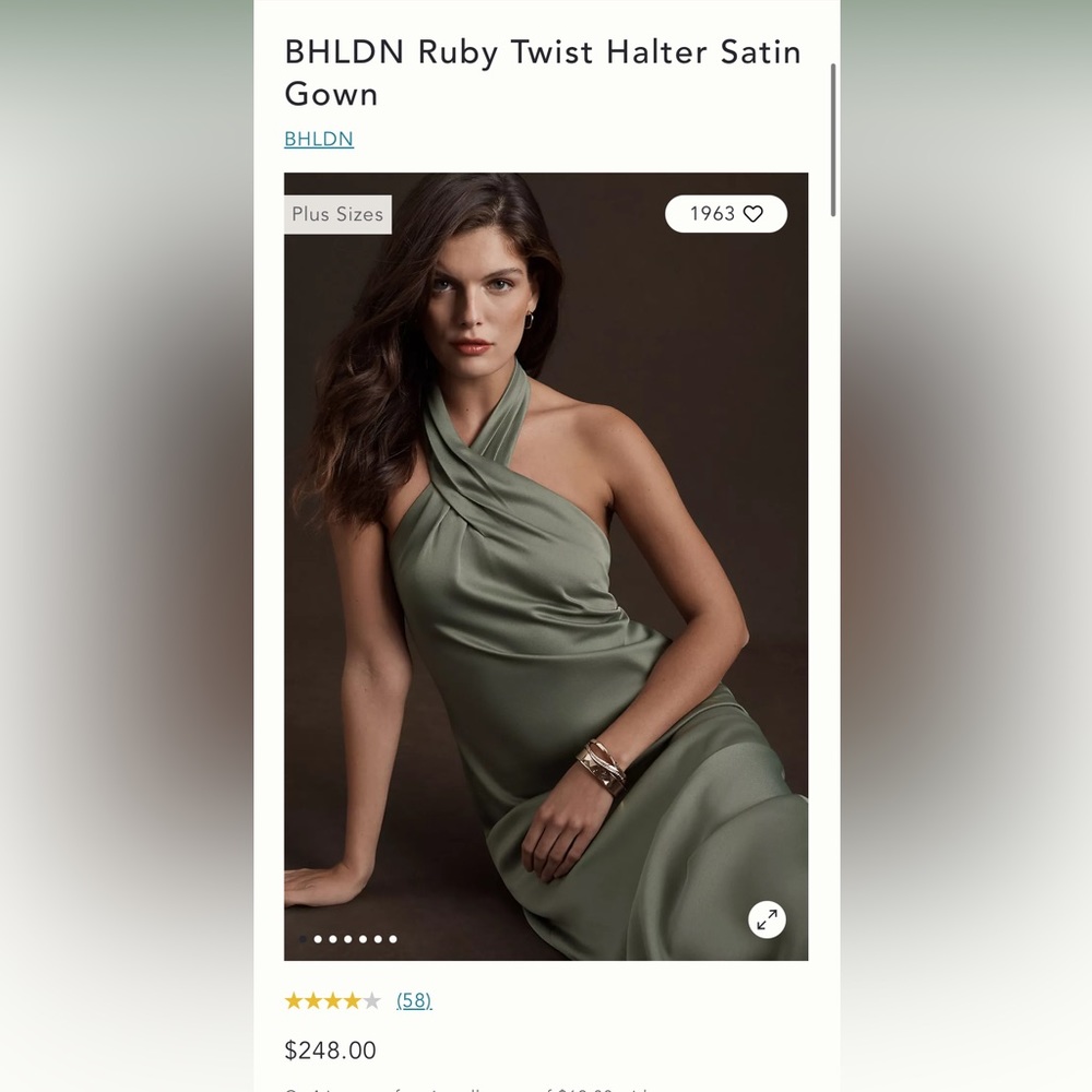 BHLDN Halter Dress